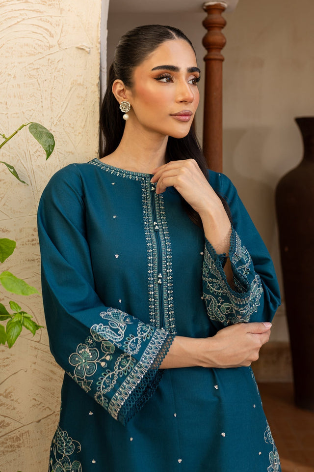 BATIK - 2PC DHANAK EMBROIDERED SHIRT AND TROUSER - HZG2019