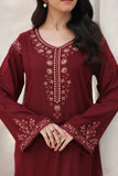 FEROZAE - 2PC DHANAK EMBROIDERED SHIRT AND EMBROIDERED TROUSER - HZG2034