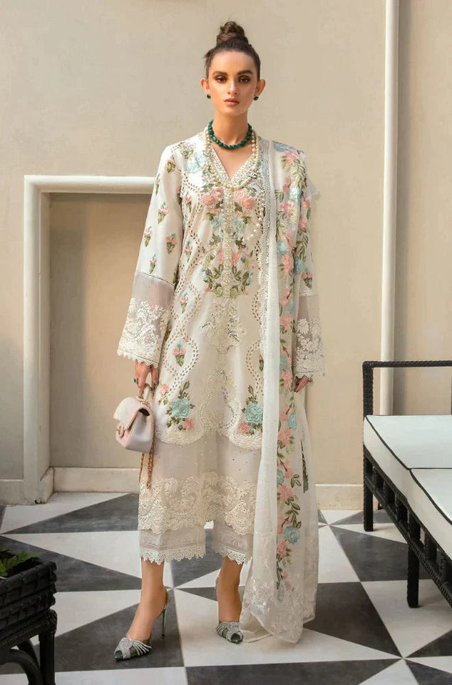 3PC LAWN HEAVY EMBROIDERED SEQUENCE WORK WITH CHIFFON EMBROIDERED DUPATTA