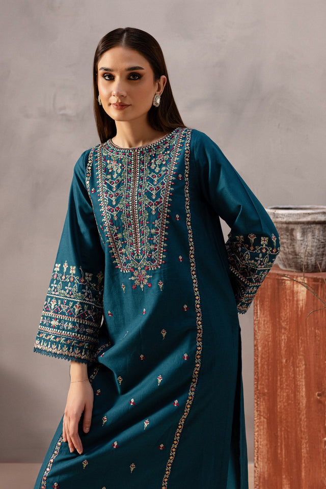 BATIK - 2PC LAWN SEQUIN EMBROIDERED SHIRT AND EMBROIDERED TROUSER - HZG2133