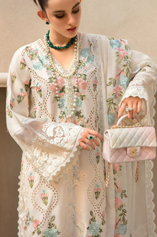 3PC LAWN HEAVY EMBROIDERED SEQUENCE WORK WITH CHIFFON EMBROIDERED DUPATTA