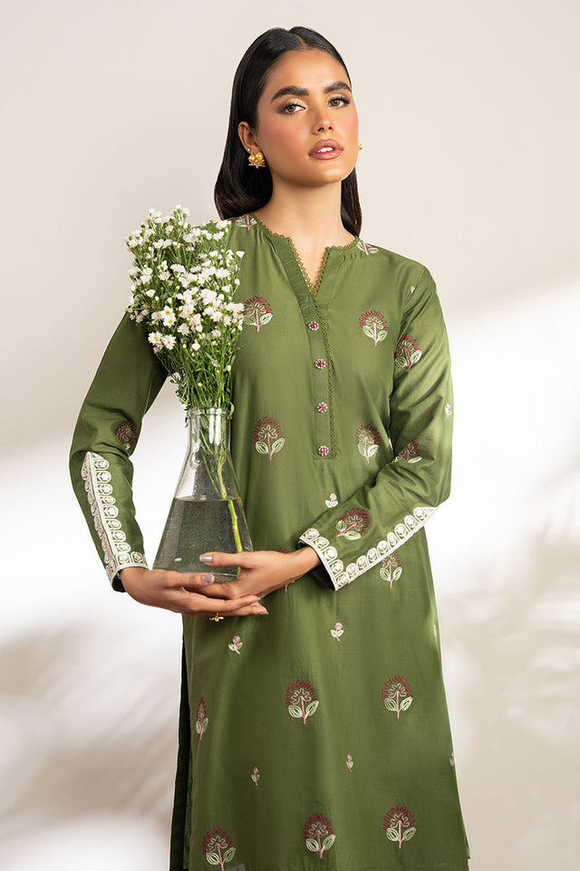 CROSS STITCH - 2PC DHANAK EMBROIDERED SHIRT WITH TROUSER -