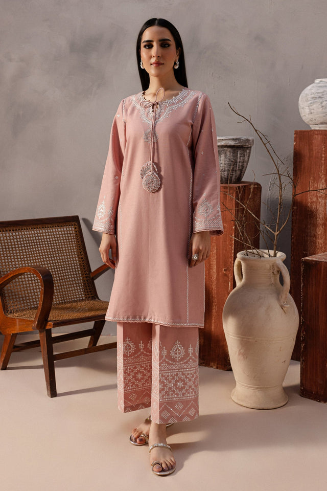 BATIK - 2PC LAWN SEQUIN EMBROIDERED SHIRT AND EMBROIDERED TROUSER - HZG2132