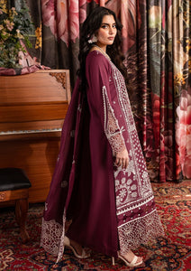 MAHNUR - 3PC LAWN CHIKANKAARI EMBROIDERED SHIRT WITH LAWN CUTWORK EMBROIDERED DUPATTA AND TROUSER - HZG2127