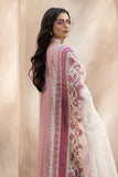 MAHNUR - 3PC LAWN CHIKANKAARI CUTWORK EMBROIDERED SHIRT WITH NET CUTWORK EMBROIDERED DUPATTA AND TROUSER - HZG2128