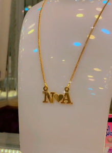 Heart Alphabet Necklace