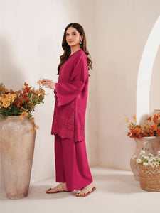 GARNET - 3PC LAWN EMBROIDERED SHIRT WITH MANAAR PRINTED DUPATTA AND TROUSER - HZG2130