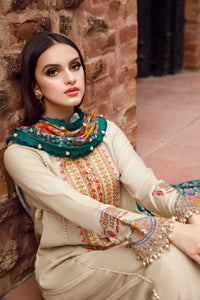 MARIA B - 3P NC LAWN EMBROIDERED SHIRT WITH PRINTED MANAAR DUPATTA AND TROUSER - HZG1478